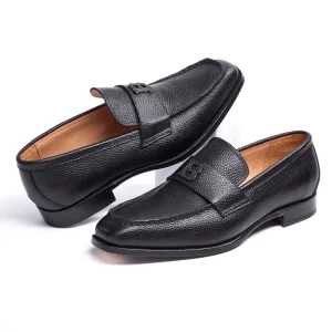 High Quality Custom Men’s Original Genuine Leather Loafers Fashion Wedding Formal Dress Office Business Shoes Leather Sole