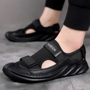 High Quality Factory Fashion Low Price Men’s Mesh Non slip Comfortable Outdoor Sports Trendy Flat Men Sandals