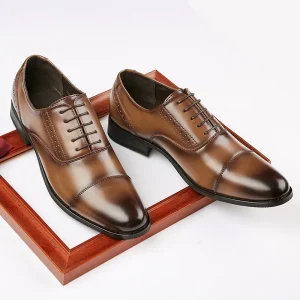 High Quality Handmade Men’s Genuine Leather Suit Shoes Wedding Formal Italian Summer Dress Shoes & Oxford