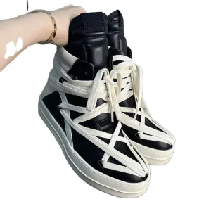 High Quality Men’s Casual High Top Plaid Pattern Microfiber Leather Upper Rubber Midsole Mesh Lining Abrasion Resistance