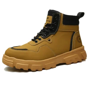 High Top Breathable Protective Shoes Wear Resistant Labor Protection Safety Shoes Lightweight Work Shoes for Men