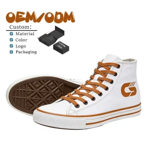 High Top Canvas Sneakers Custom Logo Manufacturer High Quality Men’s Shoes