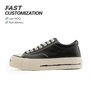 High Top Men’s Casual Walking Shoes with Customizable Logo Low MOQ Waterproof Anti Slip Platform Design Comfortable Skate Shoes