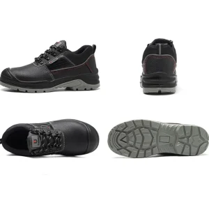 High-Top Men’s Leather Safety Shoes Anti-Static Anti-Slip Anti-Brutal Anti-Stab Steel Toe PU Composite Mining Labor Protection