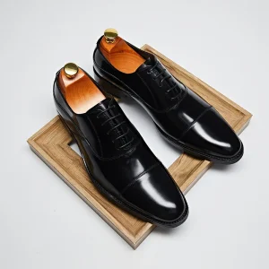 High-quality Formal British Style Pointed Toe Oxford Black Business Men’s Leather Shoes