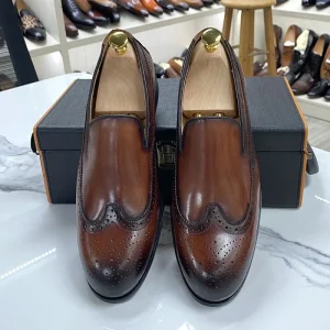 High quality Round toe Genuine Leather Casual Luxury Men’s Loafers