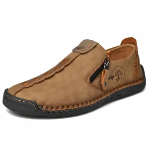 Hot Selling Men’s Casual High Quality Large Size Slip On Breathable Summer Fashionable Microfiber Loafers for Spring Autumn