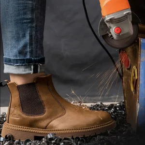Industrial Genuine Leather Modern Unisex Steel Toe Safety Shoes Factory for Spring Summer Winter for Midsole Lace PU Rubber