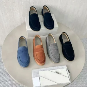 Italian Men’s Loafers Slip-On Casual Leather Shoes