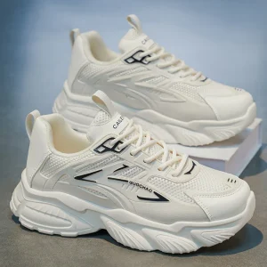 Men’s Shoes Breathable Trendy Versatile Platform Sneakers Air Mesh Casual Running Walking Sneakers