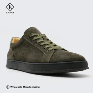 LANCI Sneaker Manufacture Custom Casual Shoes Men Pure Leather Sneakers With Suede Custom Skateboard Sneakers