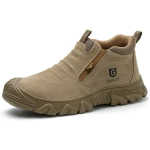 Labor Protection Men’s Welding Shoes Anti-Smash Anti-Puncture Wear-Resistant Splash-Proof Hot Welding Work Shoes Plastic Toe Cap