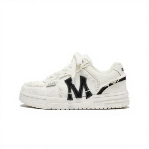 Lace-Up Destroyed Style White Casual Niche All-Match Height-Increasing High-Top Unisex Couple Skate Shoes Men’s