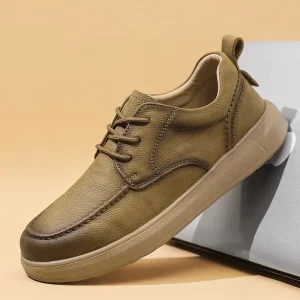 Large Size 38-46 Genuine Leather Slip-On Casual Driving Shoes