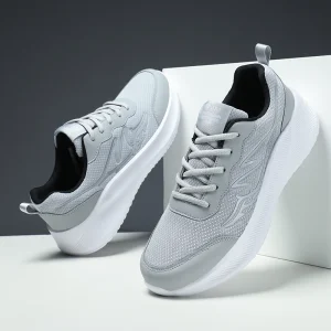 Large Size Men’s Fashion Running Shoes Breathable Mesh Upper Lightweight EVA Sole Soft Spring Summer Walking Style