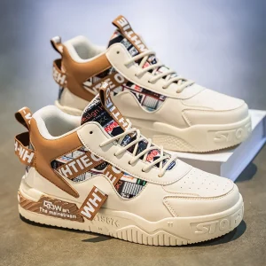 Latest Design Large Size High top Casual Sneakers Trend Fashion Breathable Men’s Outdoor Sports Shoes