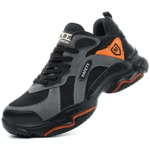 Leather Men Steel Toe Non-Slip Work Boots Indestructible Shoes Safety Shoes Male Puncture-Proof Work Sneakers