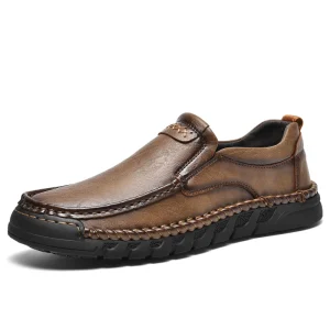 Leather Men’s Leather Shoes Outdoor Leisure Hiking Shoes Comfortable Foot Covers and Driving Shoes