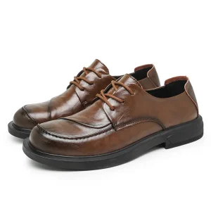 Leather Shoes for Men Loafers Lace up Dress Shoes Cow Leather Insole Business Cow Leather Upper Men Dress Shoes