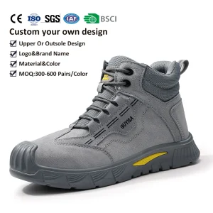 Lightweight Composite Men Safety Sneakers Breathable Fly Mesh Anti Smash Anti Static Shoes for Warehouse Logistics Daily Work