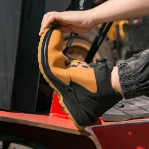 Lightweight Safety Shoes for Men with Steel Toe Waterproof Anti Slip and Comfortable for Construction and Work