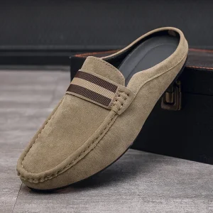 Loafer Shoes for Men Lightweight Men’s Slip on Shoes Summer Breathable Casual Half sole Slippers for Men
