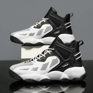 Low Moq Full Customizable Brand Logo High Top Men’s Outdoor Sports Sneakers Leather Professional Basketball Shoes