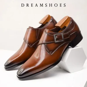 Luxury Brand Men’s Genuine Leather Shoes Banquet Formal Shoes High-End Business Shoes Men’s Loafers Groom’s Wedding Shoes