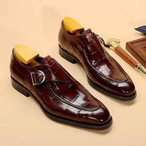 Luxury Business Oxford PU Leather Strap Wedding Shoes Men Breathable Rubber Formal Office Shoes Autumn