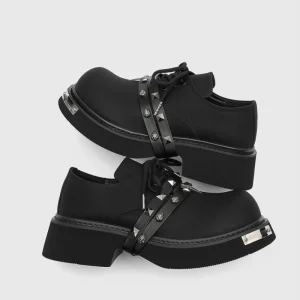 Luxury Casual Versatile Platform Lace up Microfiber Shoes Chunky Toe Punk inspired Mens Classic Business Derby