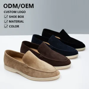 Luxury Fashion Lightweight Outdoor Men’s Casual Flats Loafer Shoes Slip on Comfortable Leather Suede Loafers Men