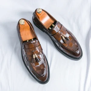 Luxury Italain Walking Style Men’s Dress Shoes Oxfords Genuine Leather Office Classic Shoes for Men