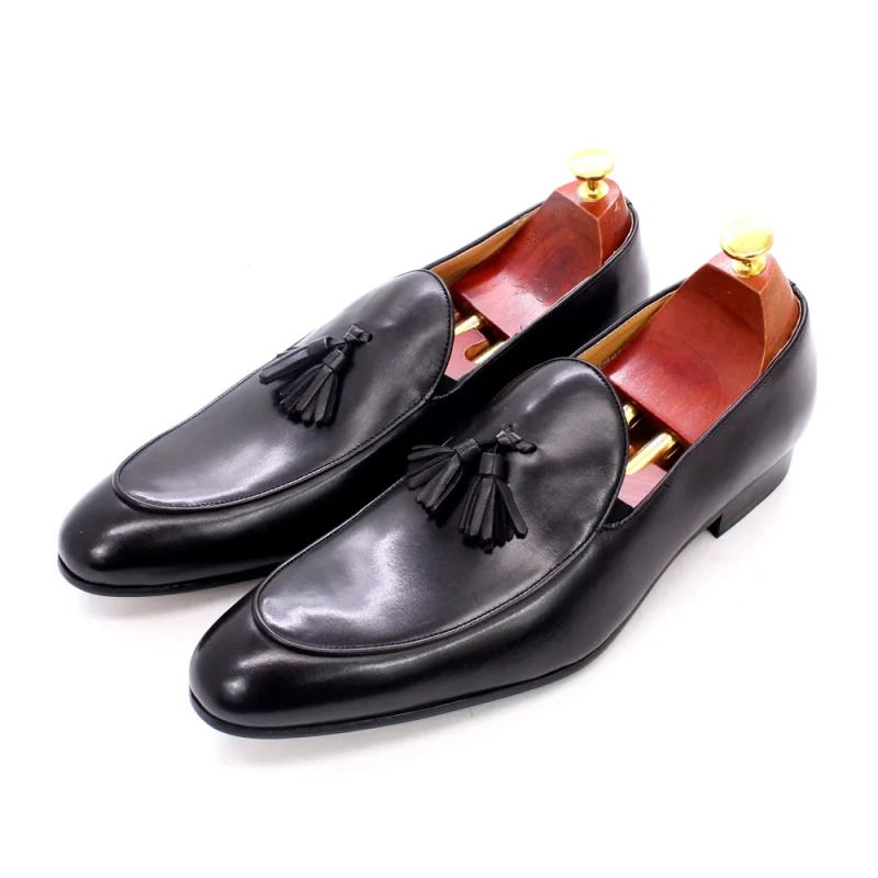 Luxury Italian Leather Moccasin Shoes Handmade Loafers Wedding Men's Office Casual Shoes for Men Dress