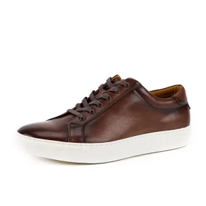 Luxury Leather Man Sneaker OEM Walking Style Shoes Custom Logo Casual Business Fashion Footwear