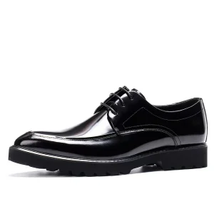 Luxury Men’s Casual Leather Loafers Lace-up Shoes Office Wedding Business Flats Closed Toe Autumn Barefoot Comfort