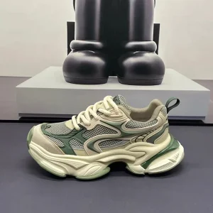 Luxury Men’s for High Quality Fashion Sneakers Breathable Chunky Running Shoes Soft Mesh Lining Rubber Midsole