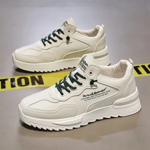 M02 Men’s Shoes PU Leather Sports Shoes Waterproof Non-slip Wear-resistant Versatile Trendy Casual Running Shoes