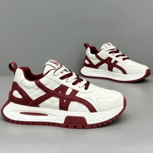 M1222 Spring New Thick Soled Wedge Shoes for Men Trendy Luxury Versatile Sports Casual Shoes Leisure Walking Shoes