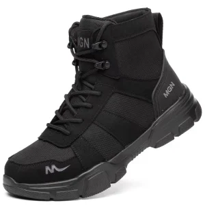 MGN 211 Breathable Steel Toe Safety Shoes Men’s Construction Warehouse Transportation Safety Work Boots Chaussure De Sécurité