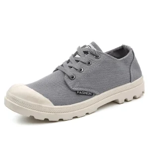 Manufacturer Direct Men’s Low top Outdoor Sports Lace Up Closure Canvas Casual Shoes for Autumn