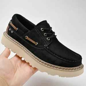 Manufacturer Supplies Genuine Leather Style Hand-stitched Men’s Work Shoes Fashionable Street Style Men’s Leather Shoes