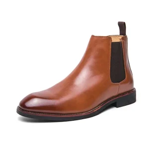 Men Boots Genuine Leather British Autumn Winter Boots Shoes Large Size