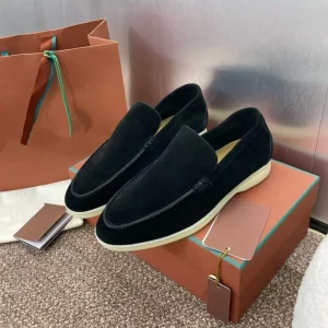 Men Classic British Style Loafers Cow Suede Genuine Leather Casual Outdoor Driving Flats Shoes