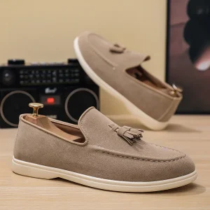 Men’s PU Leather Loafers Slip-on Evening Office Dress Business Shoes Casual Walking Style Shoes