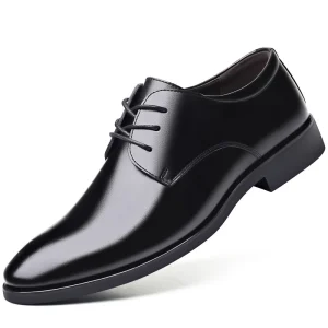 Men Formal Derby Leather Oxfords Dress Shoes Business Wedding Slip-On Factory