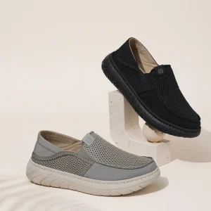 Men Slip on Mesh Casual Shoes Breathable Lightweight Comfortable Oxfords Shoes Loafers Simple Men’s Shoes