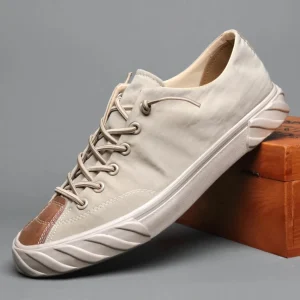 Men Summer Casual Trendy Modern Vulcanized Sneakers Lace up Breathable Male Fashion Canvas Shoes
