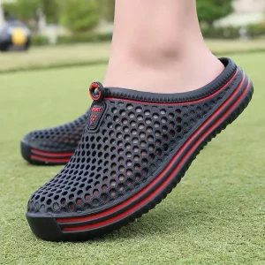 Men Summer Shoes Sandals Men’s Holes Sandals Hollow Breathable Flip Flops Clogs Shoes Fashion Beach Slippers Big Size 44