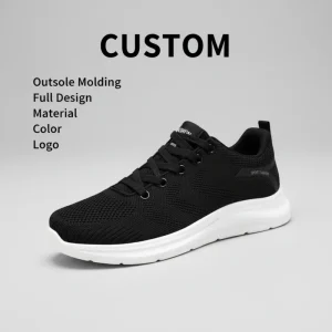 Men Women Knit Sneakers Breathable Lightweight Casual Running Shoes Comfortable Footwear Factory OEM Custom Design