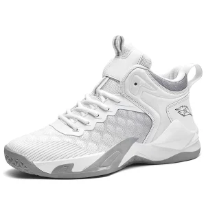 Men’s Anti Slip Running Shoes Breathable Waterproof Winter Sports with Hook Loop Closure and Cotton Lining